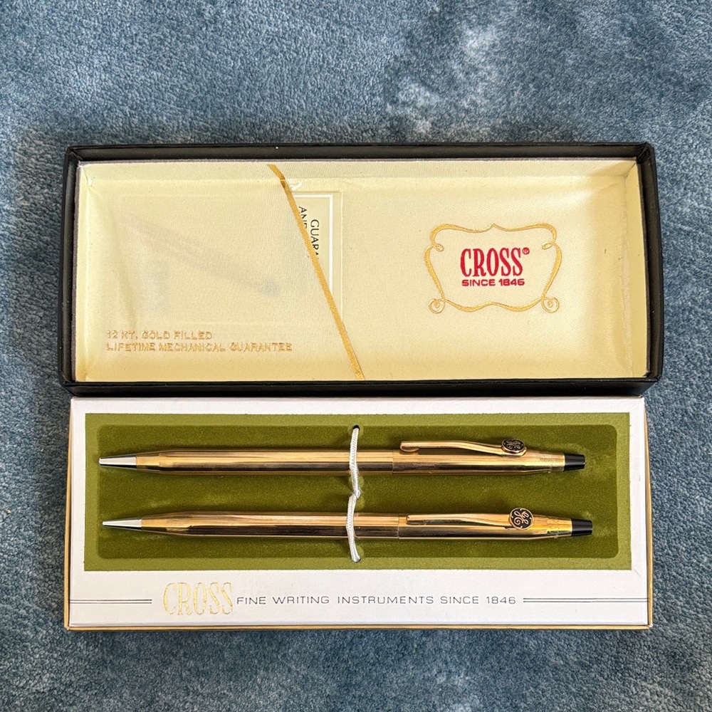 VINTAGE GE Cross Classic Century 1/20 12K Gold Filled Pen & Pencil Set (Unused)